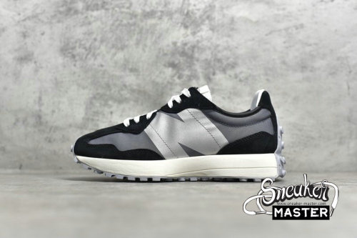 NEW BALANCE 327 RUNNING SHOES BLACK/WHITE/LIGHT GREY WS327CPA