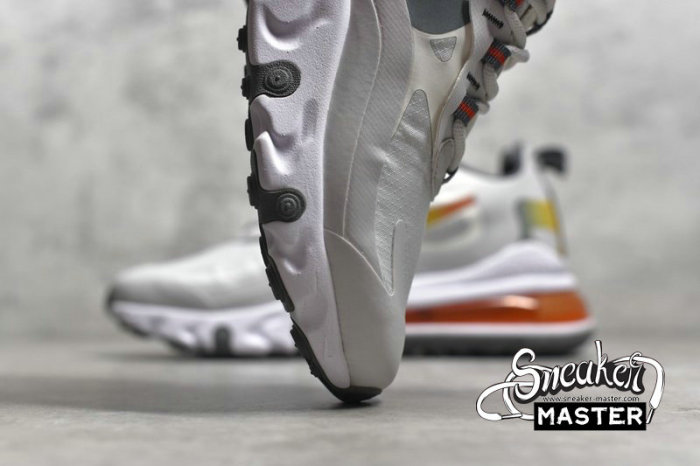 NIKE AIR MAX 270 REACT GRADIENT SUMMIT WHITE/BUST GREY/SMOKE GREY/METALLIC GOLD CD6615-100