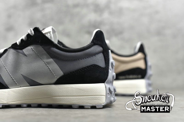 NEW BALANCE 327 RUNNING SHOES BLACK/WHITE/LIGHT GREY WS327CPA