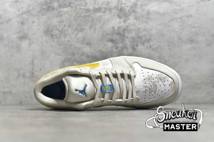 NIKE AIR JORDAN 1 LOW OREWOOD BROWN LIGHT OREWOOD BROWN/AMARILLO/WHITE/LASER BLUE CK3022-107