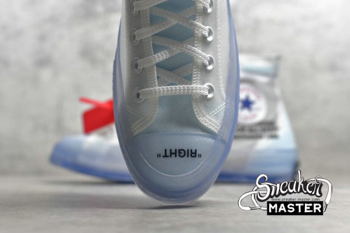 CONVERSE CHUCK TAYLOR ALL-STAR 70S HIGH X OFF-WHITE THE TEN CLEAR/WHITE/BLUE 162204C