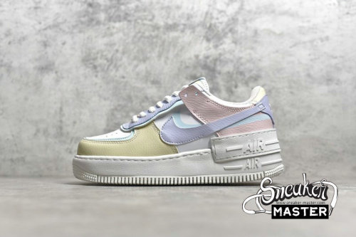 NIKE AIR FORCE 1 SHADOW PASTEL SUMMIT WHITE/GLACIER BLUE/FOSSIL/GHOST CI0919-106