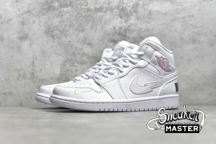 NIKE AIR JORDAN 1 MID SE EURO TOUR WHITE/WHITE/GYM RED/WHITE CW7589-100