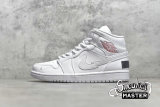 NIKE AIR JORDAN 1 MID SE EURO TOUR WHITE/WHITE/GYM RED/WHITE CW7589-100