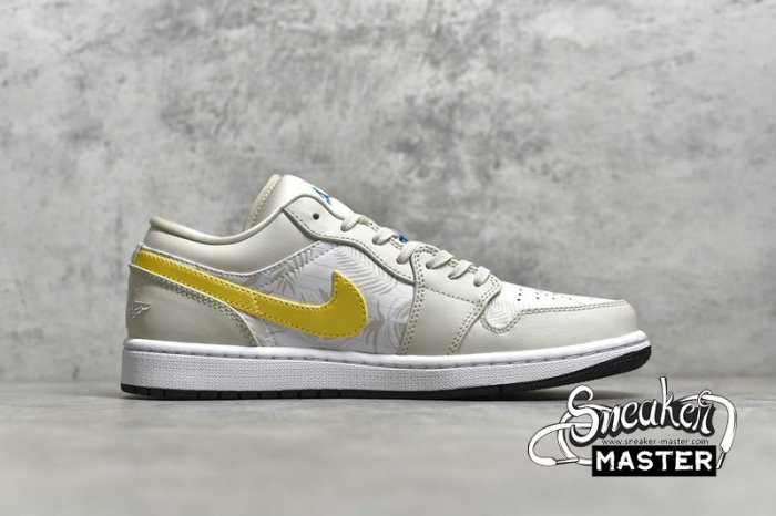NIKE AIR JORDAN 1 LOW OREWOOD BROWN LIGHT OREWOOD BROWN/AMARILLO/WHITE/LASER BLUE CK3022-107