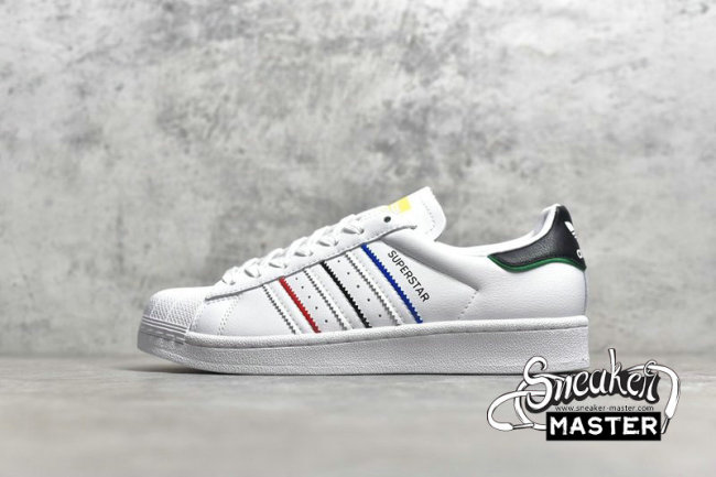 ADIDAS SUPERSTAR OLYMPICS SHOES FOOTWEAR WHITE/FOOTWEAR WHITE-CORE BLACK FY2325