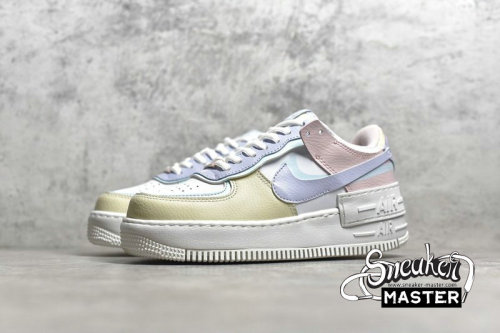 NIKE AIR FORCE 1 SHADOW PASTEL SUMMIT WHITE/GLACIER BLUE/FOSSIL/GHOST CI0919-106