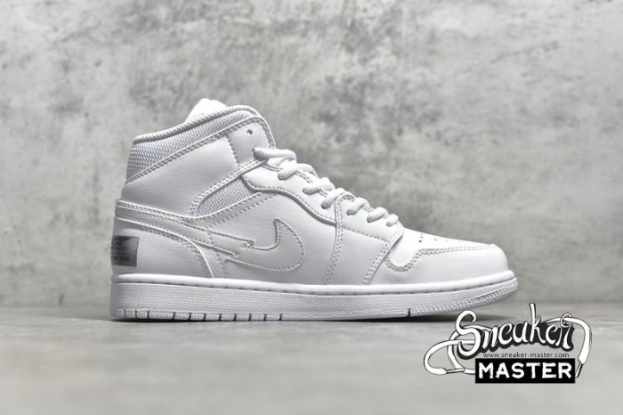 NIKE AIR JORDAN 1 MID SE EURO TOUR WHITE/WHITE/GYM RED/WHITE CW7589-100