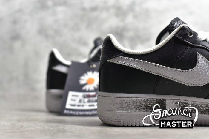NIKE AIR FORCE 1 LOW 07 X G-DRAGON PEACEMINUSONE PARA-NOISE BLACK/BLACK/WHITE AQ3692-001