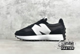 NEW BALANCE 327 RUNNING SHOES BLACK/BLACK/WHITE MS327LCB