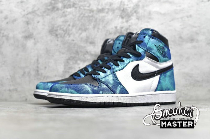 NIKE AIR JORDAN 1 RETRO HIGH OG TIE-DYE WHITE/BLACK/AURORA GREEN CD0461-100
