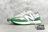 NEW BALANCE CASABLANCA X 327 IDEALIST RUNNING SHOES WHITE/LIGHT GREY/GREEN MS327CBD