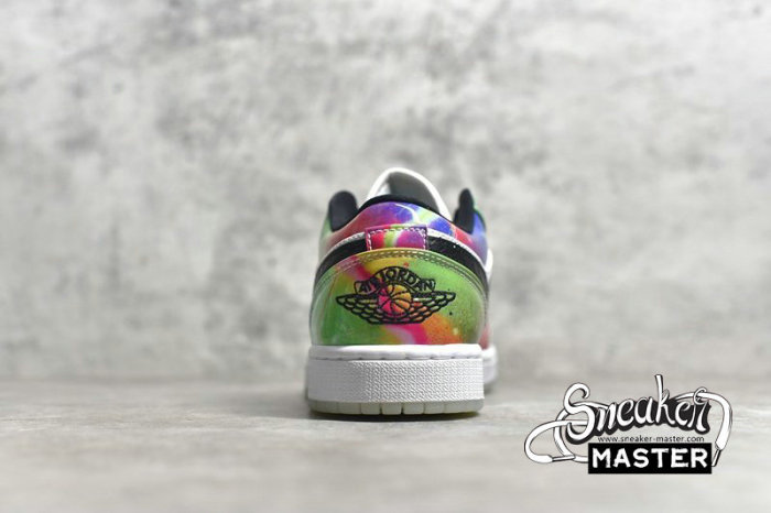 NIKE AIR JORDAN 1 LOW GALAXY WHITE/BLACK/MULTI-COLOR CW7310-909