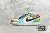 NIKE AIR JORDAN 1 LOW GALAXY WHITE/BLACK/MULTI-COLOR CW7310-909