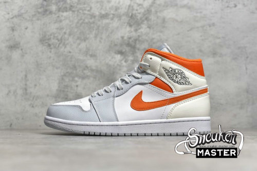 NIKE AIR JORDAN 1 MID STARFISH WHITE/STARFISH/PURE PLATINUM/SAIL CW7591-100