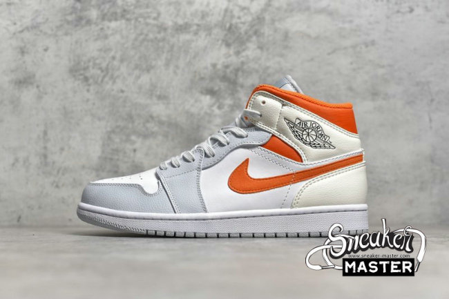 NIKE AIR JORDAN 1 MID STARFISH WHITE/STARFISH/PURE PLATINUM/SAIL CW7591-100