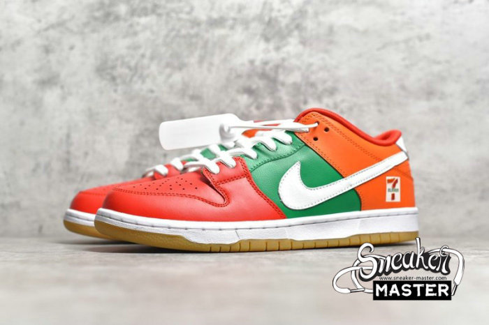 NIKE SB DUNK LOW X 7-ELEVEN ORANGE PEEL/PINE GREEN/UNIVERSITY RED CZ5130-600