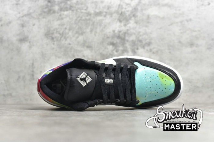 NIKE AIR JORDAN 1 LOW BLACK/WHITE/MULTI-COLOR CW7309-090
