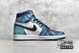 NIKE AIR JORDAN 1 RETRO HIGH OG TIE-DYE WHITE/BLACK/AURORA GREEN CD0461-100