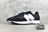 NEW BALANCE 327 RUNNING SHOES BLACK/BLACK/WHITE MS327LCB