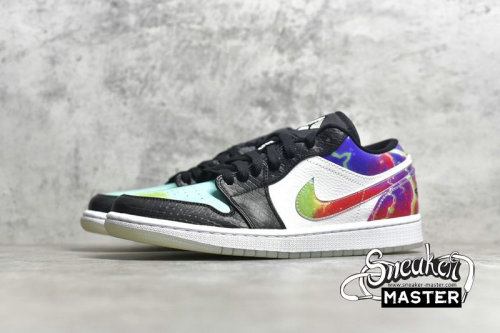 NIKE AIR JORDAN 1 LOW BLACK/WHITE/MULTI-COLOR CW7309-090