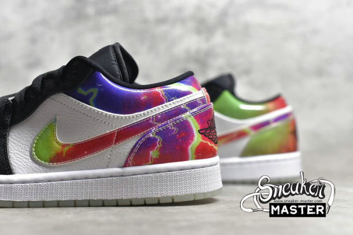NIKE AIR JORDAN 1 LOW BLACK/WHITE/MULTI-COLOR CW7309-090