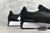 NEW BALANCE 327 RUNNING SHOES BLACK/BLACK/WHITE MS327LCB