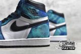 NIKE AIR JORDAN 1 RETRO HIGH OG TIE-DYE WHITE/BLACK/AURORA GREEN CD0461-100