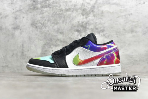 NIKE AIR JORDAN 1 LOW BLACK/WHITE/MULTI-COLOR CW7309-090