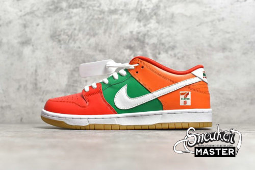 NIKE SB DUNK LOW X 7-ELEVEN ORANGE PEEL/PINE GREEN/UNIVERSITY RED CZ5130-600