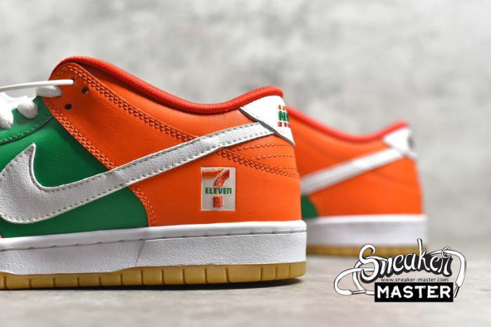 NIKE SB DUNK LOW X 7-ELEVEN ORANGE PEEL/PINE GREEN/UNIVERSITY RED CZ5130-600