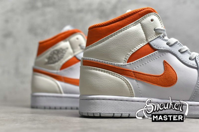 NIKE AIR JORDAN 1 MID STARFISH WHITE/STARFISH/PURE PLATINUM/SAIL CW7591-100
