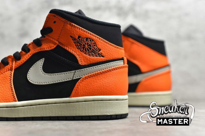 NIKE AIR JORDAN 1 MID BLACK CONE BLACK/CONE-LIGHT BONE 554724-062