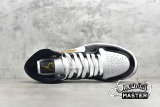 NIKE AIR JORDAN 1 MID PATENT BLACK/WHITE-METALLIC GOLD 852542-007