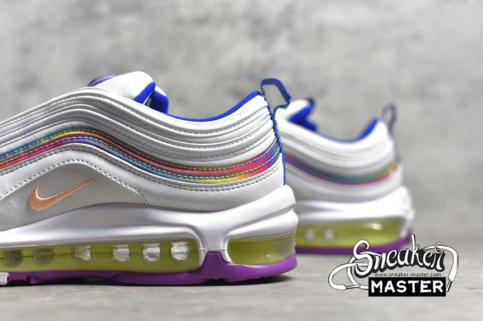 NIKE AIR MAX 97 SE WHITE/PURPLE NEBULA/HYPER BLUE/WASHED CORAL CW2456-100