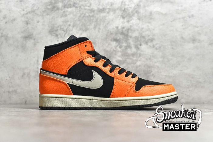 NIKE AIR JORDAN 1 MID BLACK CONE BLACK/CONE-LIGHT BONE 554724-062
