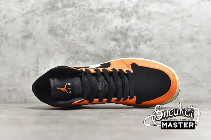 NIKE AIR JORDAN 1 MID BLACK CONE BLACK/CONE-LIGHT BONE 554724-062