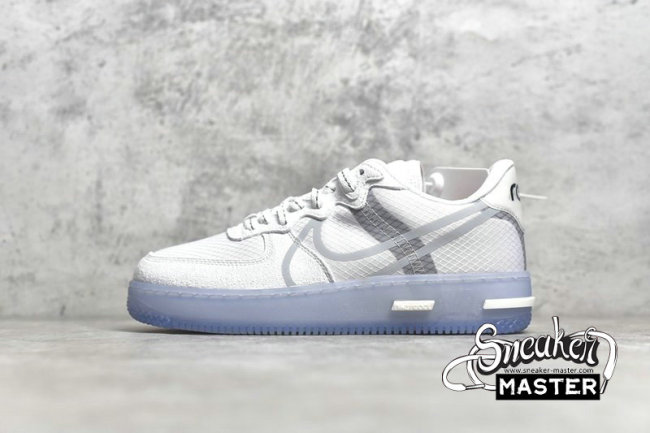 NIKE AIR FORCE 1 LOW REACT QS WHITE ICE WHITE/LIGHT BONE/SAIL/RUSH CORAL CQ8879-100