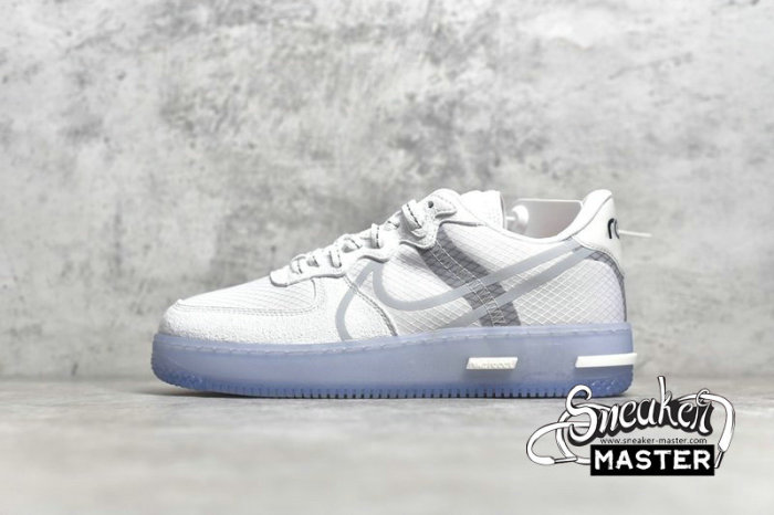 NIKE AIR FORCE 1 LOW REACT QS WHITE ICE WHITE/LIGHT BONE/SAIL/RUSH CORAL CQ8879-100