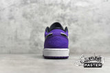 NIKE AIR JORDAN 1 LOW WHITE/BLACK-COURT PURPLE 553558-125