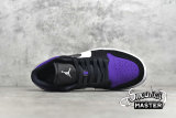 NIKE AIR JORDAN 1 LOW WHITE/BLACK-COURT PURPLE 553558-125