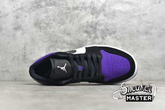 NIKE AIR JORDAN 1 LOW WHITE/BLACK-COURT PURPLE 553558-125