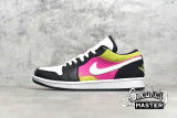 NIKE AIR JORDAN 1 LOW SPRAY PAINT BLACK/ACTIVE FUCHSIA/BLACK CW5564-001
