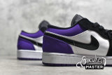 NIKE AIR JORDAN 1 LOW WHITE/BLACK-COURT PURPLE 553558-125