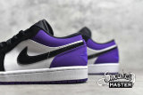 NIKE AIR JORDAN 1 LOW WHITE/BLACK-COURT PURPLE 553558-125