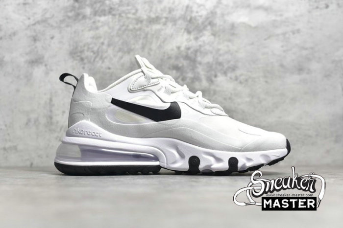NIKE AIR MAX 270 REACT WHITE/BLACK/METALLIC SILVER CI3899-101