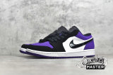 NIKE AIR JORDAN 1 LOW WHITE/BLACK-COURT PURPLE 553558-125