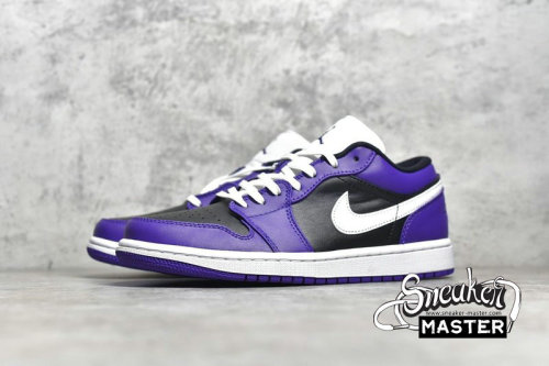 NIKE AIR JORDAN 1 LOW COURT PURPLE/BLACK/WHITE 553558-501