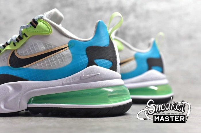 NIKE AIR MAX 270 REACT SE ORACLE AQUA ORACLE AQUA/WHITE/BLACK/GHOST GREEN CT1265-300