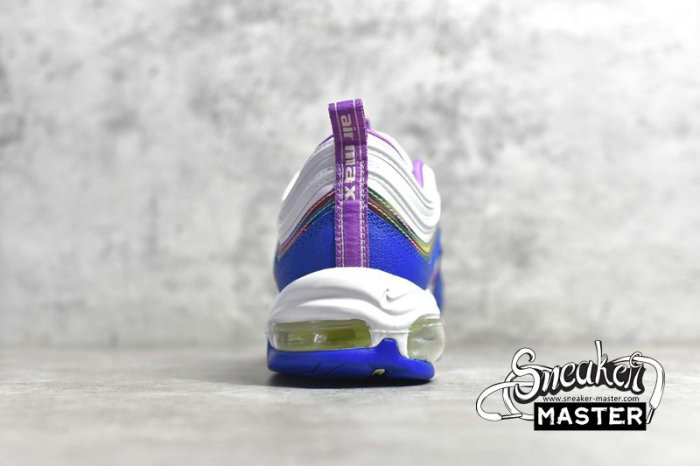 NIKE AIR MAX 97 EASTER WHITE/WASHED CORAL/HYPER BLUE/PURPLE NEBULA CJ0591-100